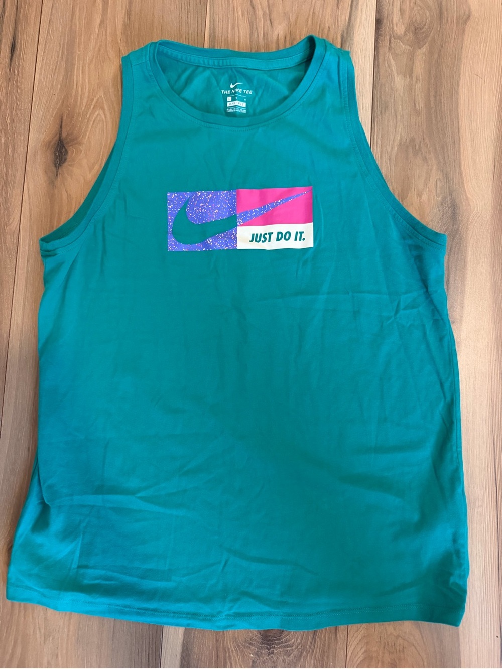 Women’s Nike Dri-Fit Athletic Tank with Colorblock 'Just Do It' Logo